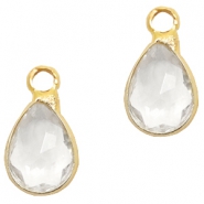 Pendenti di vetro Crystal Glass goccia cristallo-oro