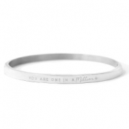Bracciali in acciaio inossidabile con scritta 'you are one in a million' argento