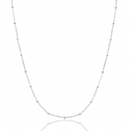 Collane in acciaio inossidabile con palline argento