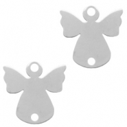 Ciondoli in acciaio inossidabile distanziatore a forma di angelo argento