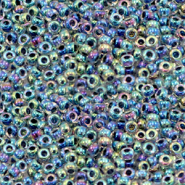 Rocailles Miyuki 11/0 Noir lined crystal ab 11-283