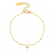 Bracciali in acciaio inossidabile stella oro