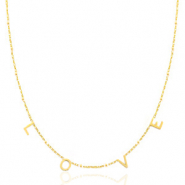 Collane in acciaio inossidabile 'love' oro