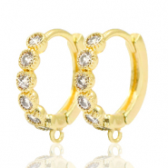 Metallo TQ in ottone orecchini chiudibili oro