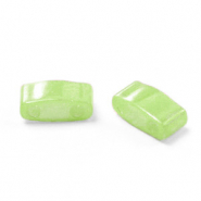 Perline Miyuki tila met&agrave; 5x2.3mm Opaque luster chartreuse green HTL-439