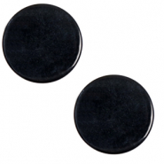Cabochon Polaris Elements 20 mm piatto Lively nero giaietto