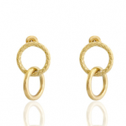 Orecchini in acciaio inossidabile a cerchio oro