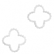 Ciondoli in acciaio inossidabile distanziatore fiore argento