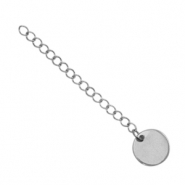 Componenti in acciaio inossidabile allungatrice con piastra rotonda 10mm argento