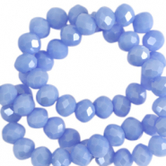 Perline sfaccettate 6x4 mm rondella blu cielo-effetto perlato