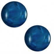 Cabochon Polaris Elements 12 mm classico Mosso lucido blu reale