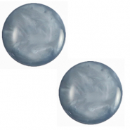 Cabochon Polaris Elements 7 mm classico Mosso lucido blu jeans