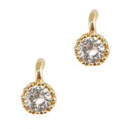 Pendenti di vetro Crystal Glass 4mm cristallo-oro