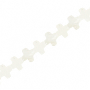 Perline di conchiglia croce bianco