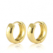 Metallo TQ in ottone orecchini a cerchio oro