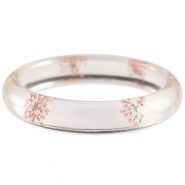 Braccialetti alla moda con fiori secchi rosa chiaro