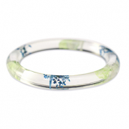 Braccialetti alla moda con fiori secchi verde blu