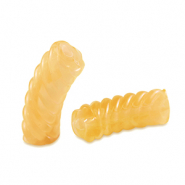 Perline in acrilico tubo spirale giallo spettro trasparente