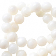 Perline di conchiglia 3mm tonda bianco-pearl shine