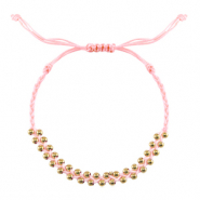 Braccialetti alla moda perline in acciaio inossidabile rosa-oro