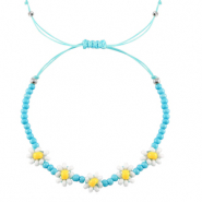 Braccialetti alla moda fiore blu-blanco