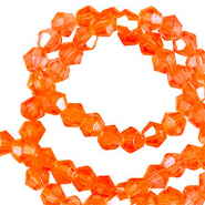 Perline sfaccettate bicone 6mm arancio vivace