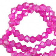 Perline sfaccettate bicone 3mm rosa neon