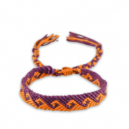 Braccialetti alla moda viola uva-arancio buccia