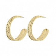 Orecchini alla moda in rattan bianco natural