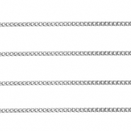 Componenti in acciaio inossidabile catena a rolò grumetta argento