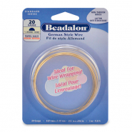 Beadalon Filo stile tedesco semitondo 20Gauge oro