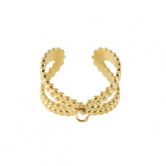 Anelli in acciaio inossidabile con anellino oro