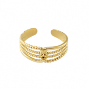 Anelli in acciaio inossidabile con anellino oro