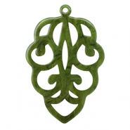 Pendenti in resina verde muschio