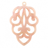 Pendenti in resina rosa pesca opale