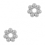 Perline in acciaio inossidabile anello separatore Bali 6mm argento