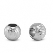 Perline in acciaio inossidabile 8mm argento