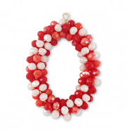 Orecchini sfaccettati ovale multicolore