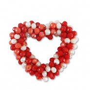 Ciondoli sfaccettati cuore multicolore