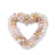 Ciondoli sfaccettati cuore multicolore