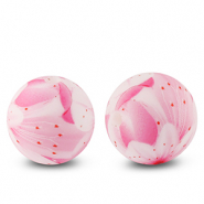 Perline di silicone 15mm fiore rosa
