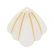 Pendenti in resina conchiglia biancastro