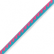 Nastro con testo onde neon blu-rosa
