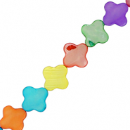 Perline di conchiglia quadrifoglio multicolore