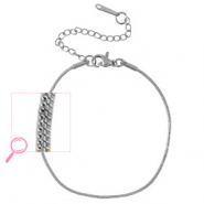 Bracciali in acciaio inossidabile argento