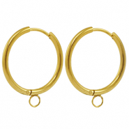 Orecchini in acciaio inossidabile a cerchio 22mm oro