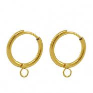 Orecchini in acciaio inossidabile a cerchio 16mm oro