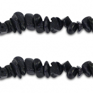 Perline in pietra naturale chips blu notte glitterato