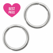 Componenti in acciaio inossidabile anellini apribili 4mm argento antico