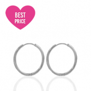 Orecchini in acciaio inossidabile a cercio 11mm argento